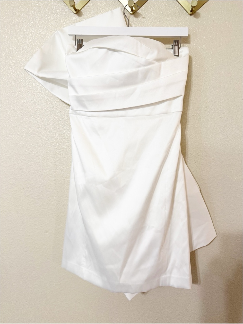 Donna Karan Mikado Sweetheart Neckline Oversized Bow Back Cocktail Dress NEW - Picture 7 of 12
